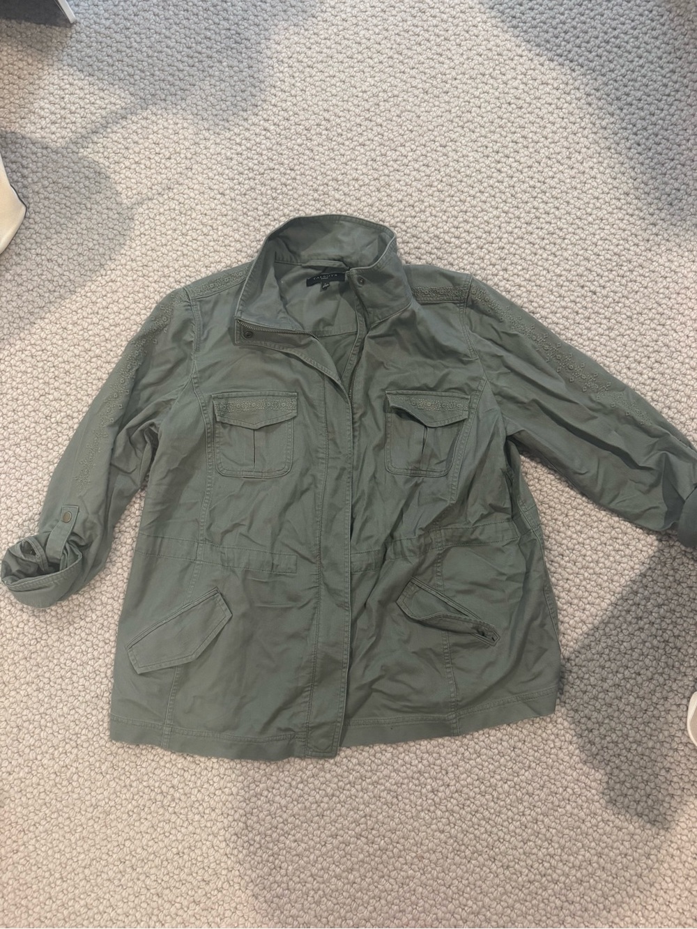 Talbots Olive Green Military Field Jacket